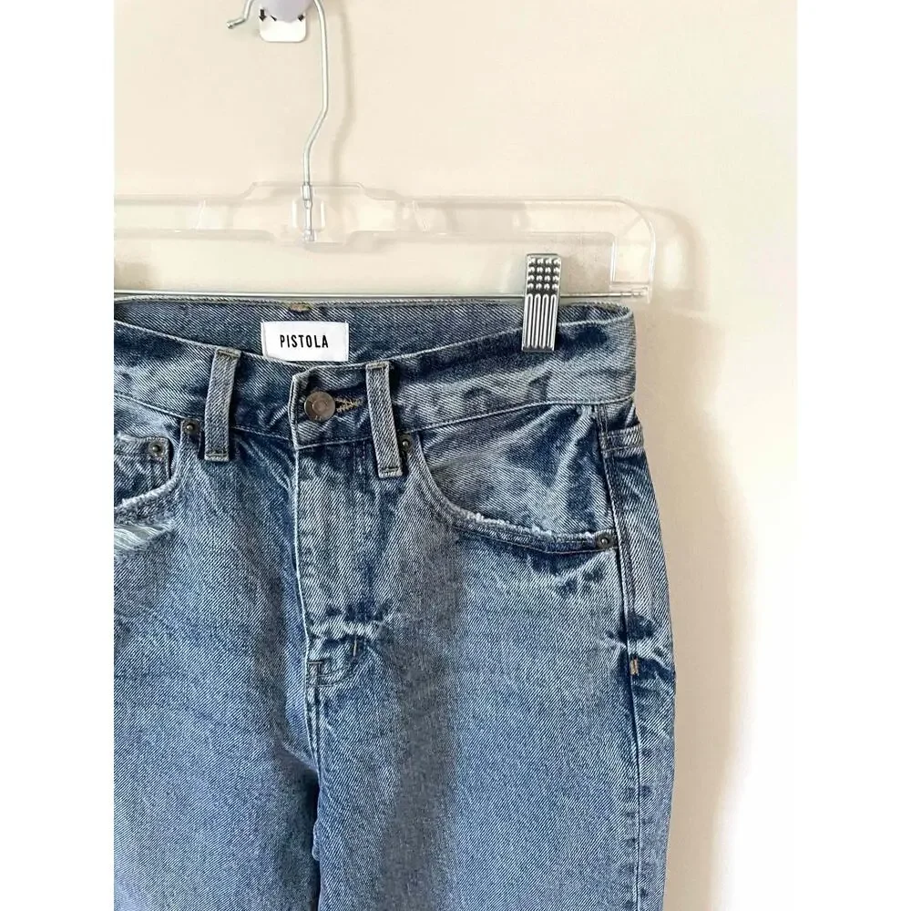 Pistola Anthropologie Way High Rise Straight Denim Jeans Blue Size 26 NEW